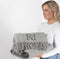 Riviera Maison Plaid Grijs - Maliso Deken met Ruffles - Wol - (LxB) 180x125