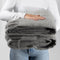 Riviera Maison Plaid Grijs - Maliso Deken met Ruffles - Wol - (LxB) 180x125