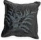 Riviera Maison Rugged Luxe Fern Pillow Cover 50x50 - Polyester, Velvet - Grijs - 50.0x50.0x2.0 cm