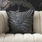 Riviera Maison Rugged Luxe Fern Pillow Cover 50x50 - Polyester, Velvet - Grijs - 50.0x50.0x2.0 cm