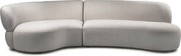 Riviera Maison San Remo Sofa Arm Left 2,5 Seater, bouclé, natural grey