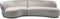 Riviera Maison San Remo Sofa Arm Left 2,5 Seater, bouclé, natural grey