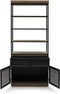 Riviera Maison Stanford Book Cabinet - Reclaimed Oakwood, Poplarwood, Iron - - 107.0x54.0x152.0 cm