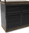 Riviera Maison Stanford Book Cabinet - Reclaimed Oakwood, Poplarwood, Iron - - 107.0x54.0x152.0 cm