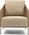 Riviera Maison Tuinstoel buiten - Sanur Outdoor Lounge Chair - Stro, IJzer - Beige