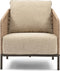 Riviera Maison Tuinstoel buiten - Sanur Outdoor Lounge Chair - Stro, IJzer - Beige