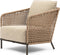 Riviera Maison Tuinstoel buiten - Sanur Outdoor Lounge Chair - Stro, IJzer - Beige