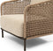 Riviera Maison Tuinstoel buiten - Sanur Outdoor Lounge Chair - Stro, IJzer - Beige
