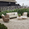 Riviera Maison Tuinstoel buiten - Sanur Outdoor Lounge Chair - Stro, IJzer - Beige