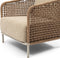 Riviera Maison Tuinstoel buiten - Sanur Outdoor Lounge Chair - Stro, IJzer - Beige