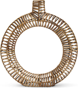 Riviera Maison Vaas - Rustic Rattan Round Decoration Vase L - Naturel