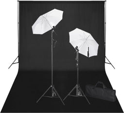 vidaXL - Studioset - met - groene - achtergrond - en - lampen - 600x300 - cm