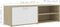 vidaXL - Tv-meubel - 120x34x37 - cm - bewerkt - hout - wit - en - sonoma - eikenkleurig