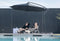 Hortensus Stijlvolle Hangparasol 270 cm in Zwart – Luxe Zweefparasol voor Tafel of Loungeset