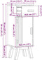 vidaXL - Badkameropbergrek - 'Olden'35x30x90 - cm - Massief - Houten - Grenen
