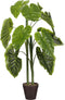 Mica Decorations Alocasia Kunstplant in Bloempot - H100 x Ø50 cm - Groen