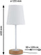 Paulmann Stellan - LED-tafellamp - Hout Textiel Metaal - Wit