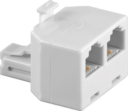 RJ11 (m) - 2x RJ11 (v) telefoon splitter / wit