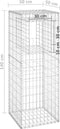 vidaXL - Schanskorf - paal - 40x40x180 - cm - ijzer