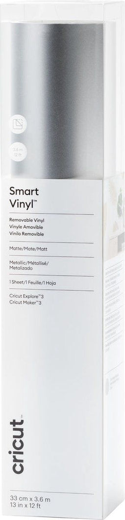 Cricut Smart Vinyl - Verwijderbaar - 33x366cm - Mat Zilver