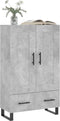 vidaXL - Hoge - kast - 69,5x31x115 - cm - bewerkt - hout - betongrijs