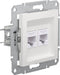 RJ45-aansluiting CAT6 UTP - 2-voudig - Zonder Frame - Wit - Asfora - Schneider Electric - EPH4870121D