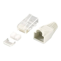 RJ45 connector Cat 6 shielded grijs