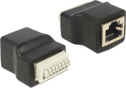 RJ45 druk connector voor U/UTP CAT5e / CAT6 netwerkkabel - per stuk
