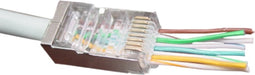 RJ45 krimp connectoren (STP) met doorsteekmontage voor CAT6 netwerkkabel (vast/flexibel) - 10 stuks