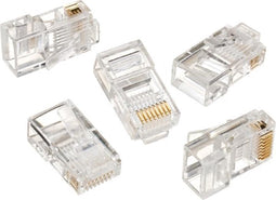 RJ45 krimp connectoren (UTP) voor CAT5/5e netwerkkabel (vast) - 10 stuks