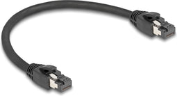 RJ45 Netzwerkkabel Cat.8.1 S/FTP 25 cm bis 40 Gbps schwarz