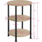 tectake® Colchester - Ronde Bijzettafel - 3 Niveaus - Ø 40 x 61 cm - Licht Sonoma Eiken