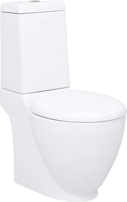 vidaXL - Toilet - met - afvoer - achter - keramiek - wit