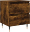 vidaXL - Nachtkastje - 40x35x50 - cm - bewerkt - hout - gerookt - eikenkleurig