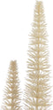 J-Line decoratie Tak Banksia 3 Delig - kunststof - creme/goud - 12 stuks
