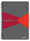Leitz - Notitieboek A5 lijn 180 pagina's 80gr grijs rood | 5 stuks