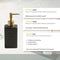 Zeepdispenser / Zeeppompje - Porselein Collectie - Zwart - 350ml - Keramiek - 7x7x18cm