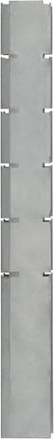 vidaXL - Schuttingpalen - 10 - st - 160 - cm gegalvaniseerd - staal - zilverkleurig