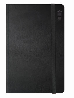 Ryam | Studie Agenda Luxe soft cover | 2024/2025 | Genaaid gebonden | A5 | 18 mnd | Zwart