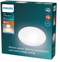 Philips Shan - Plafonnière - Bewegingssensor - Koelwit licht (4000 K) - Wit