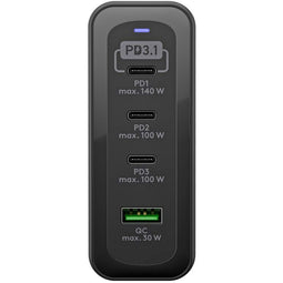 USB-C™ PD GaN multiport fast charger max. 240 W, black