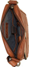 Leren A5 Crossbodytas met tabletvak - Nebraska - Brandy Cognac