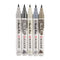 Brush Pen set Grijs | 5 kleuren