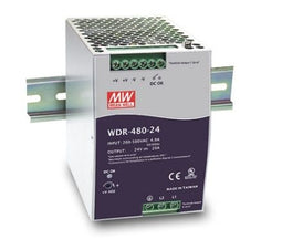 Mean Well WDR-480-24 - DIN-rail netvoeding 24 V/DC 20 A 480 W - 1 uitgang