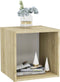 vidaXL - Tv-meubelen - 2 - st - 37x35x37 - cm - bewerkt - hout - wit - sonoma - eikenkleur