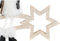 Kerstster DKD Home Decor Polyester MDF Ster (2 Stuks) (18 x 6 x 19 cm)