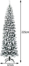 Coast Artificial Snow - Kunstkerstboom 225 cm - 641 takken - Sneeuwbedekt