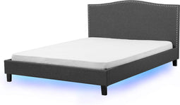 MONTPELLIER - Bed LED - Grijs/Meerkleurig - 160 x 200 cm - Polyester