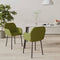 vidaXL - Eetkamerstoelen - 2 - st - fluweel - lichtgroen