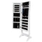 tectake® Luxe Spiegelkast - Sieradenkast - Kantelbaar - Wit - ca. 147 x 45 x 37 cm